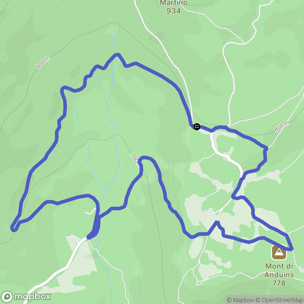  : carte du parcours de randonnée - Italy