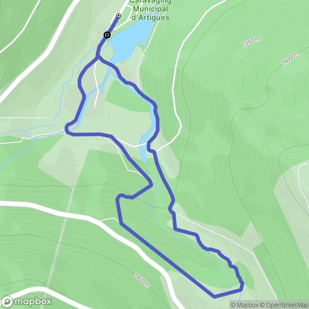 Campan : carte du parcours de randonnée - France