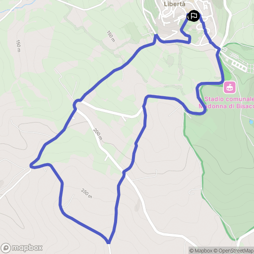 Montenero di Bisaccia : carte du parcours de randonnée - Italy