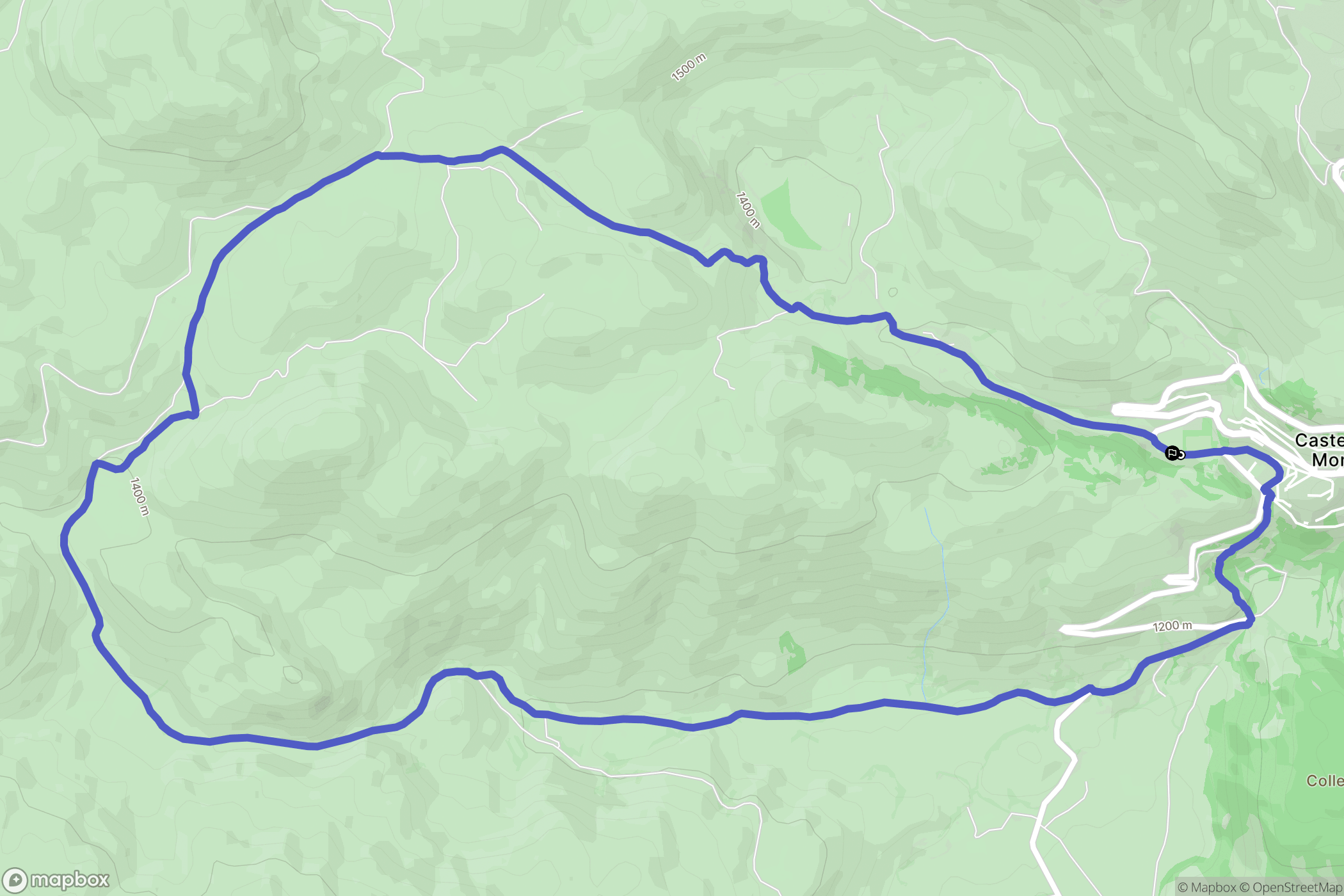 Castel del Monte : carte du parcours de randonnée - Italy