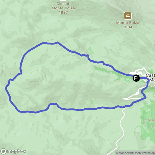 Castel del Monte : carte du parcours de randonnée - Italy