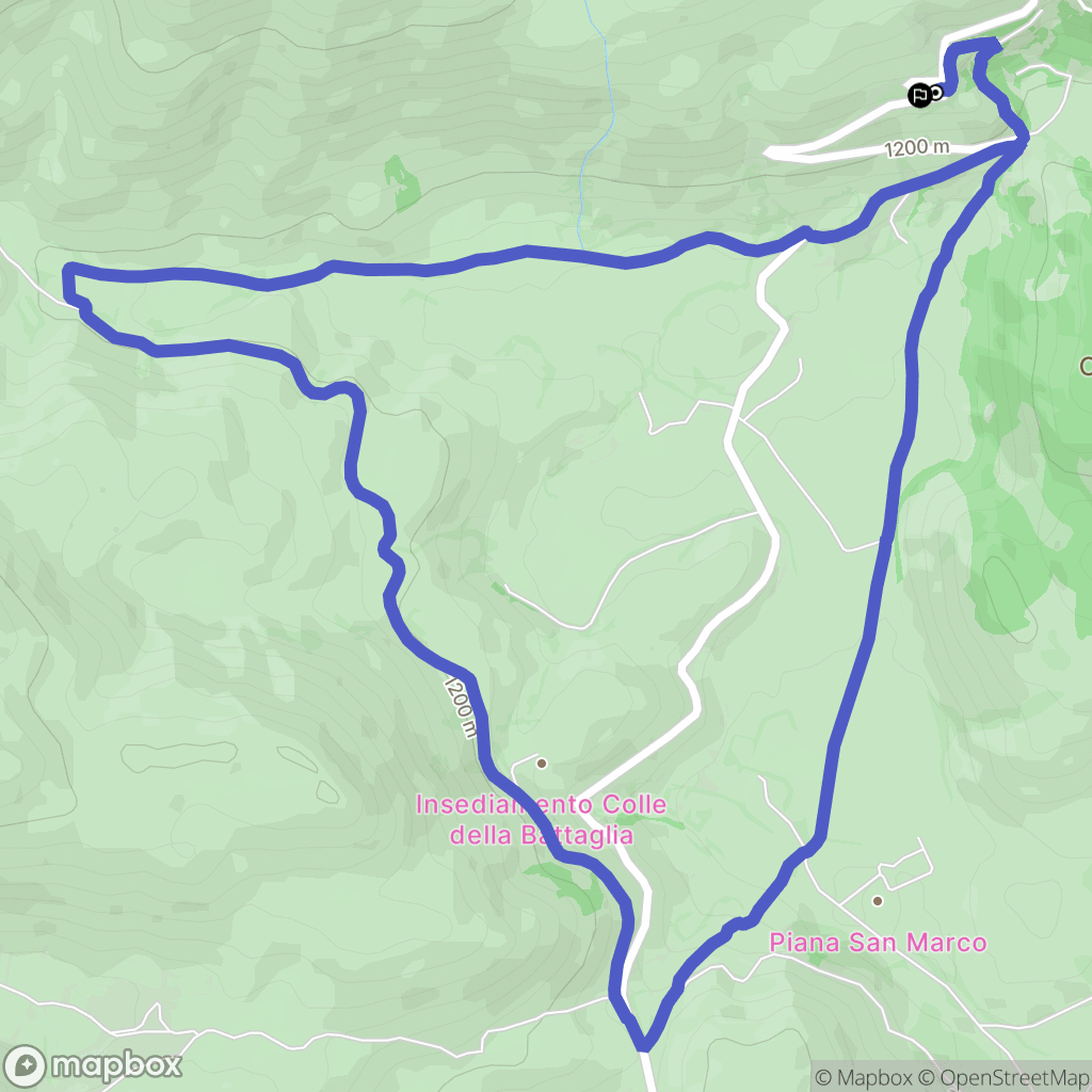Castel del Monte : carte du parcours de randonnée - Italy