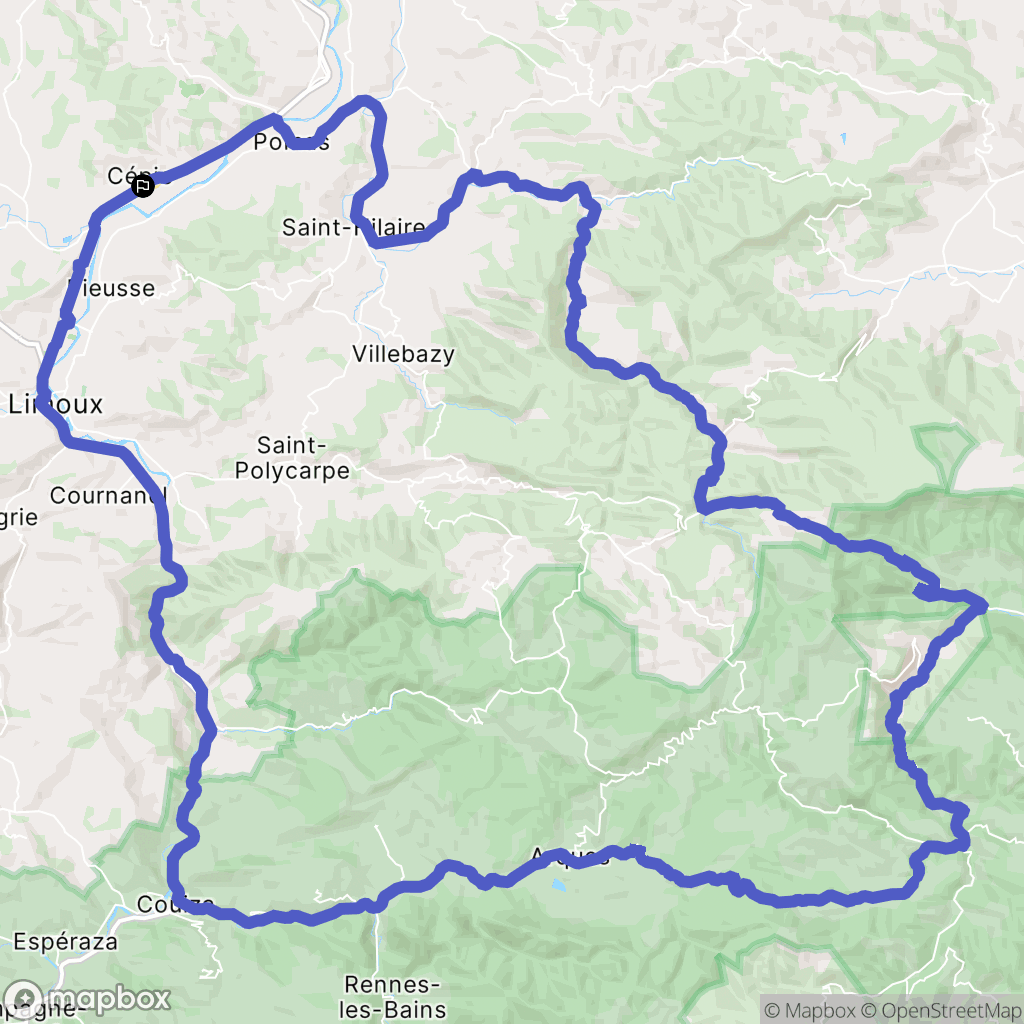 Cépie : carte du parcours de randonnée - France