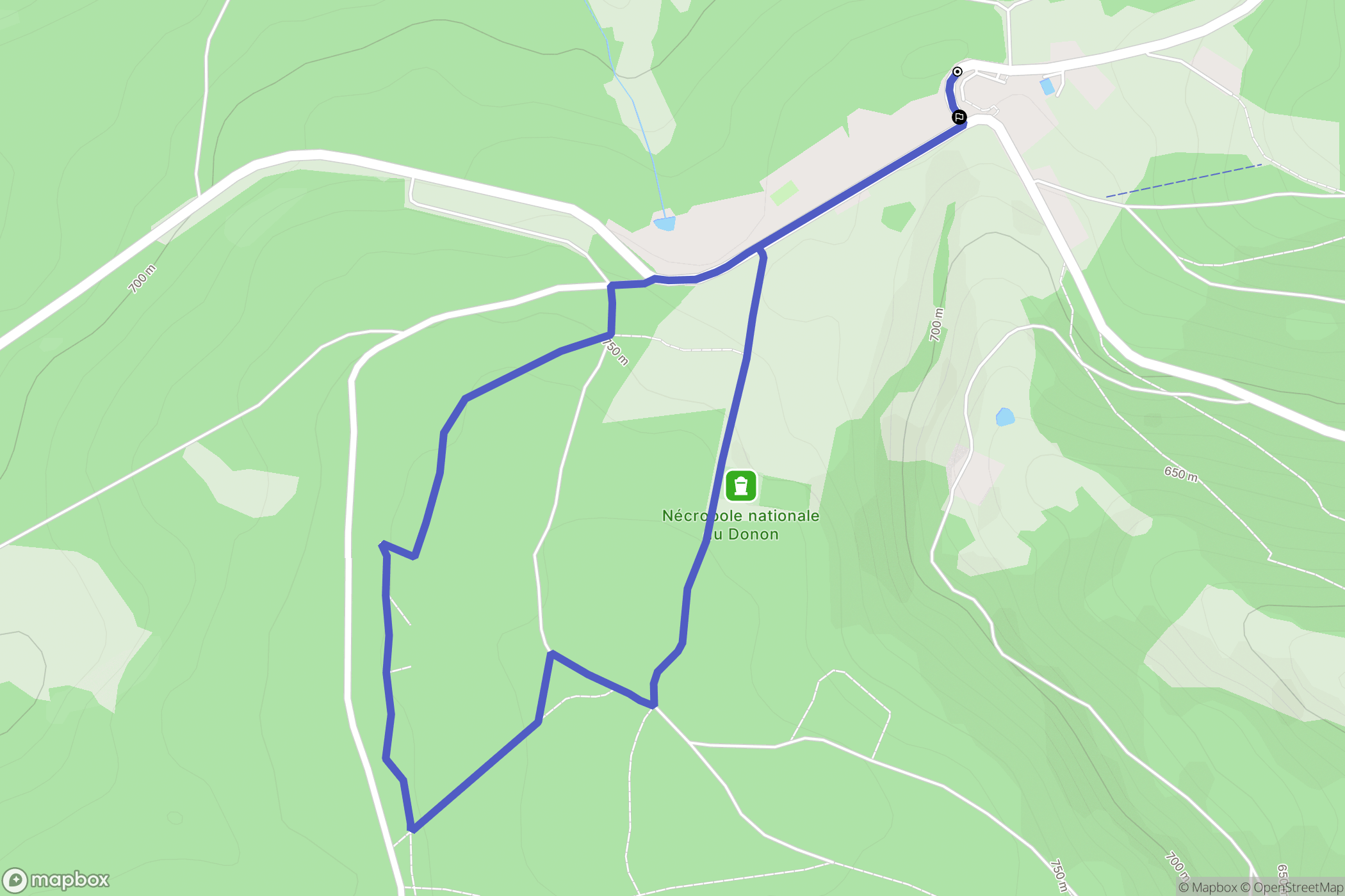 Grandfontaine : carte du parcours de randonnée - France