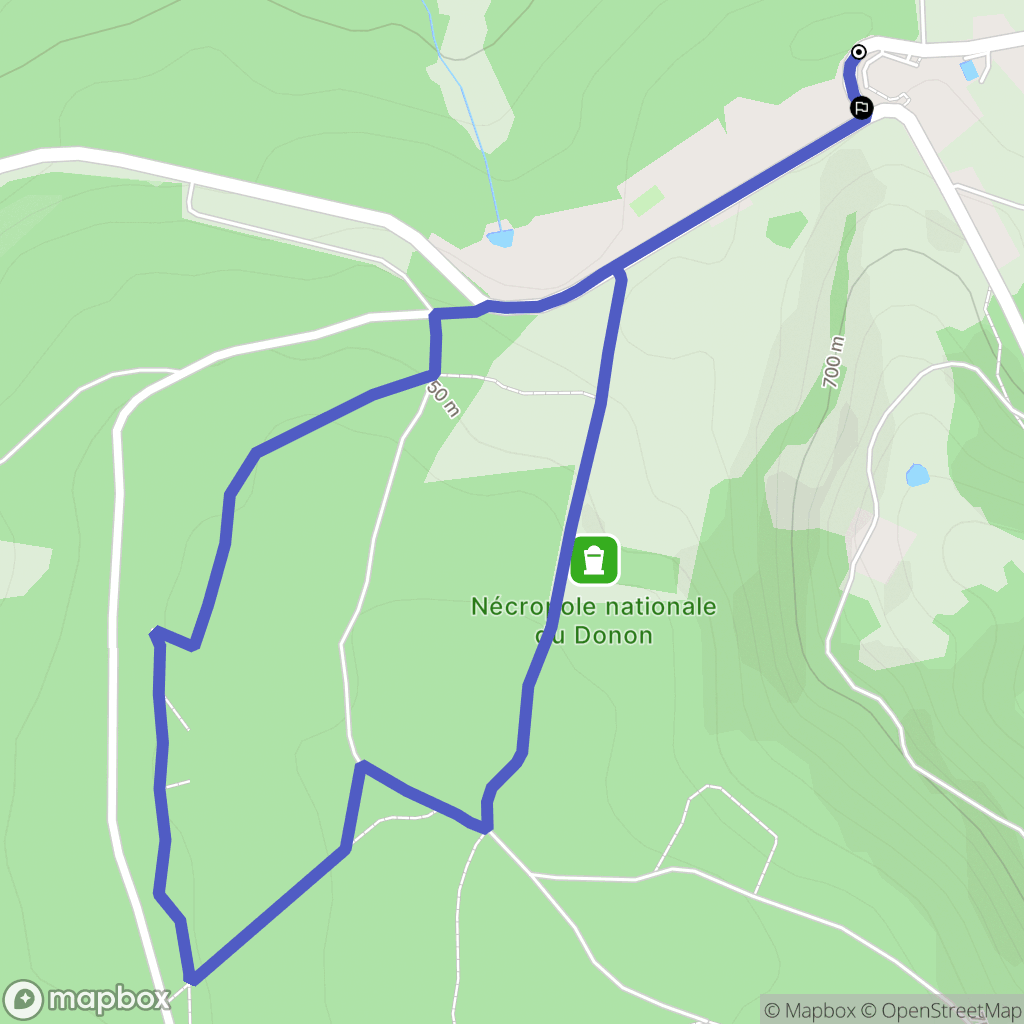 Grandfontaine : carte du parcours de randonnée - France
