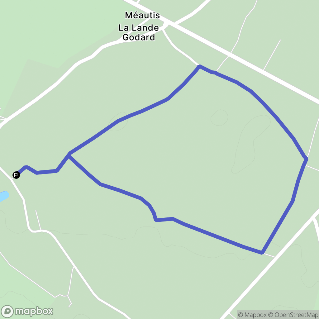 Méautis : carte du parcours de randonnée - France