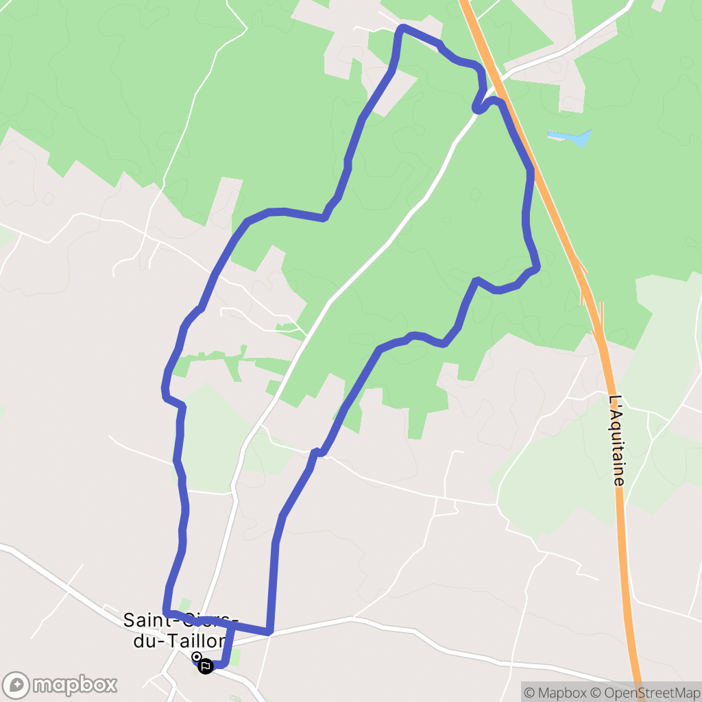 Saint-Ciers-du-Taillon : carte du parcours de randonnée - France