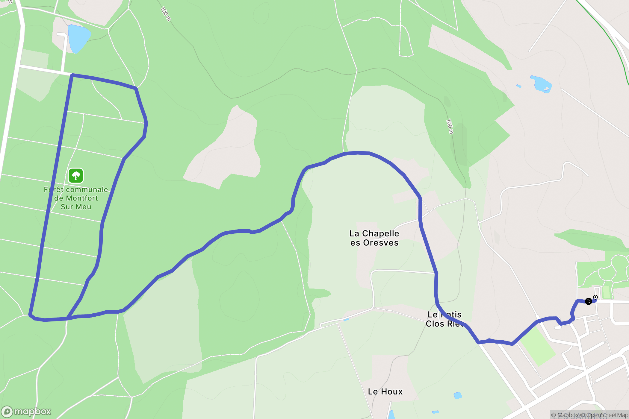 Talensac : carte du parcours de randonnée - France