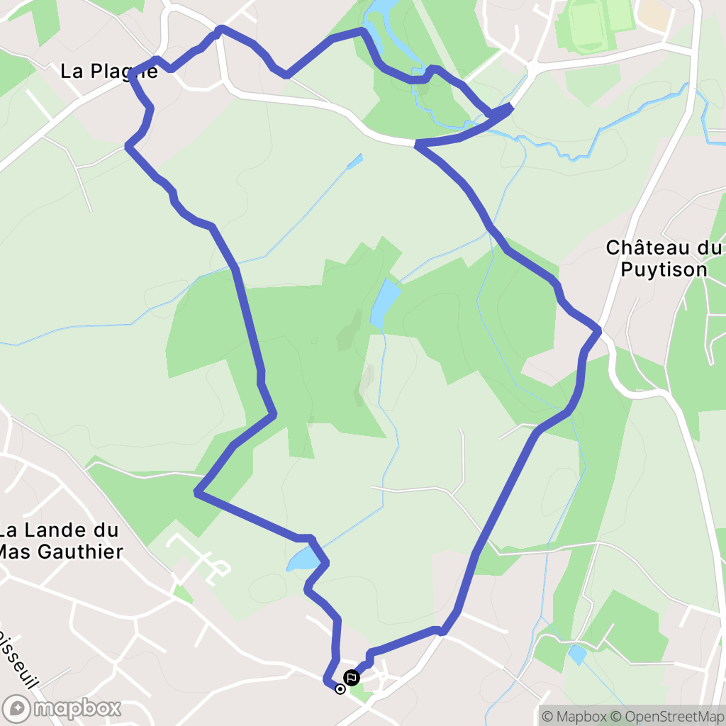 Feytiat : carte du parcours de randonnée - France