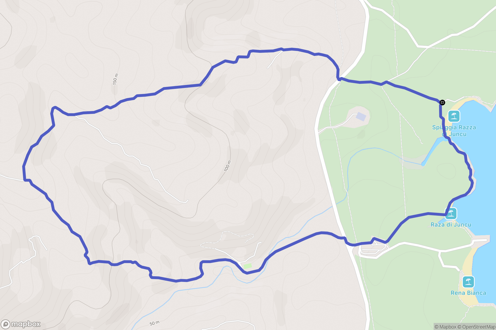 : carte du parcours de randonnée - Italy