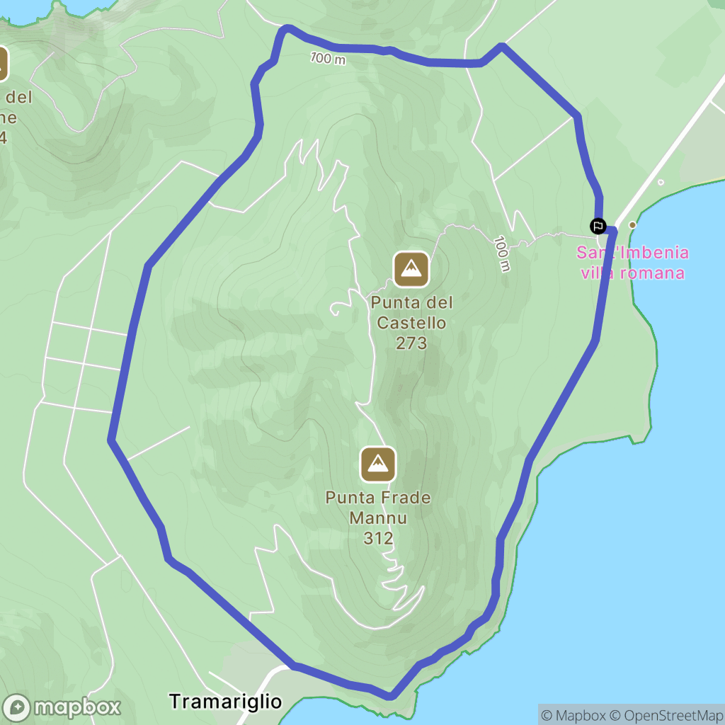 : carte du parcours de randonnée - Italy