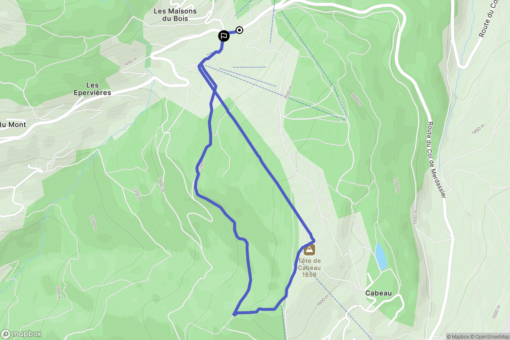 Manigod : carte du parcours de randonnée - France