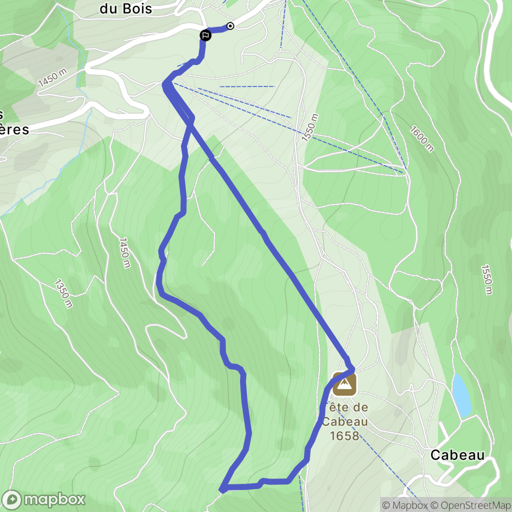 Manigod : carte du parcours de randonnée - France