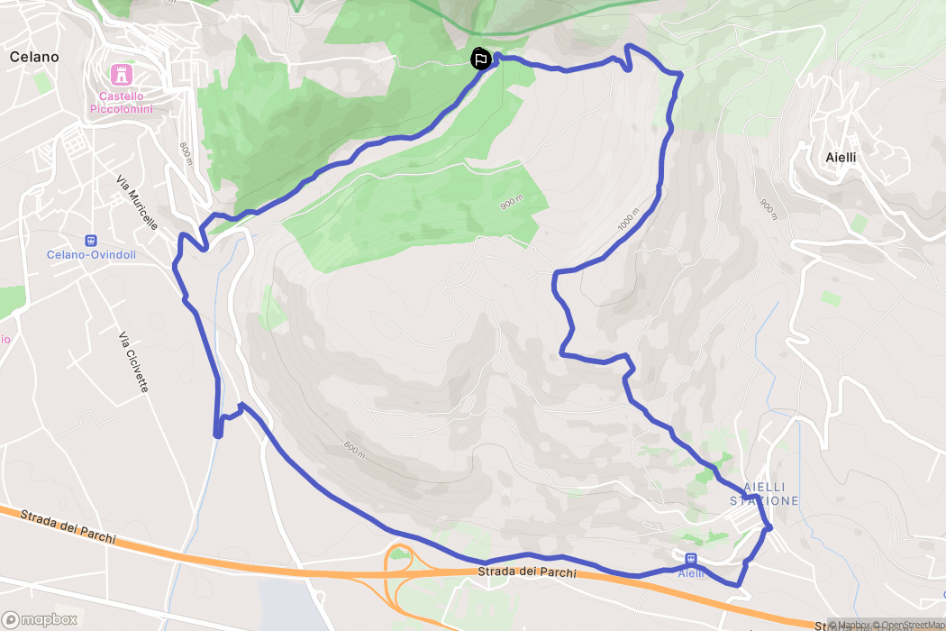  : carte du parcours de randonnée - Italy