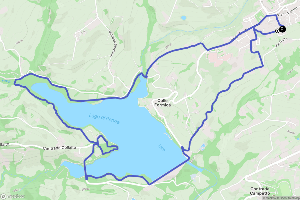  : carte du parcours de randonnée - Italy