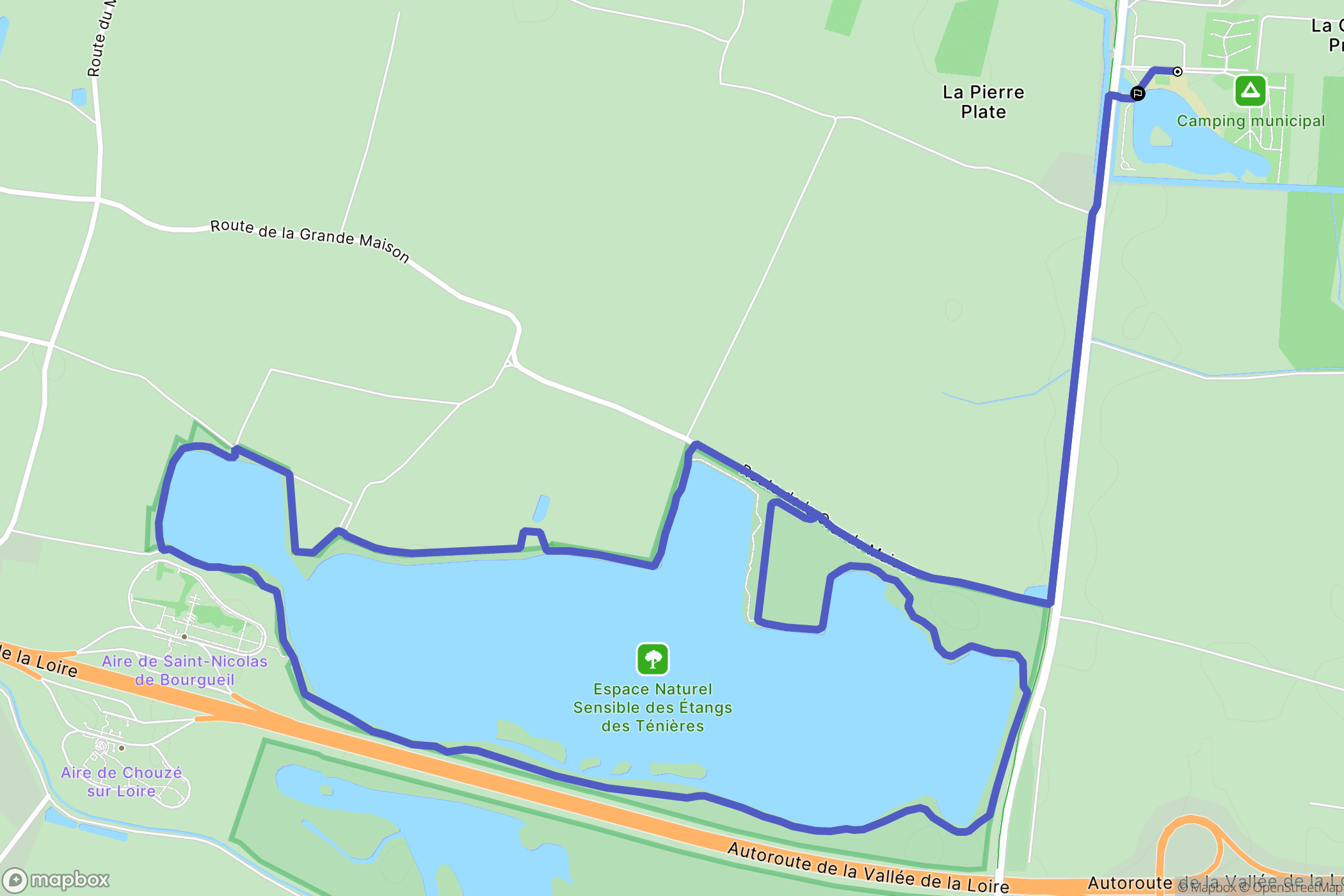 Bourgueil : carte du parcours de randonnée - France