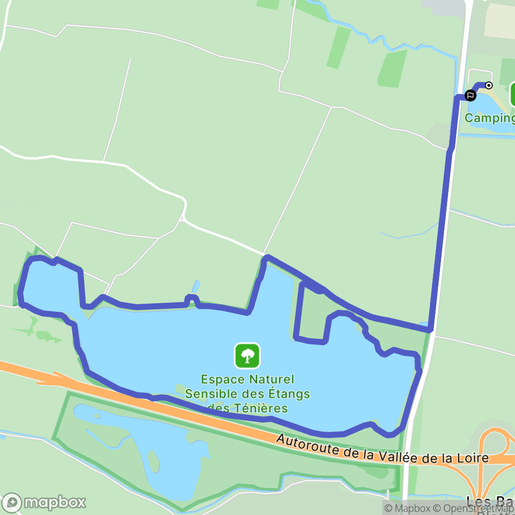Bourgueil : carte du parcours de randonnée - France