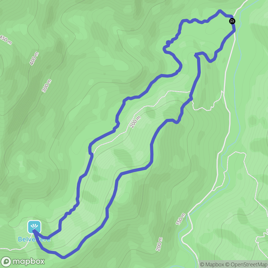 : carte du parcours de randonnée - Italy