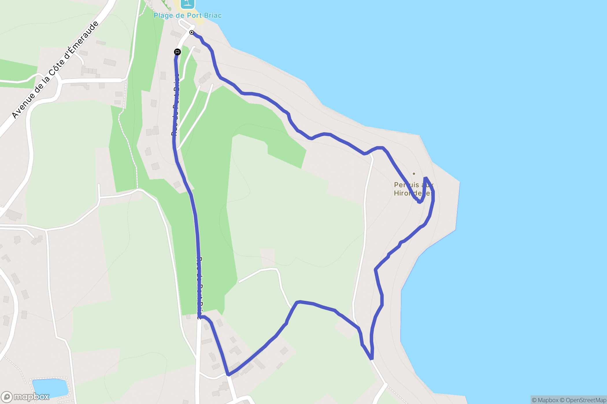Cancale : carte du parcours de randonnée - France