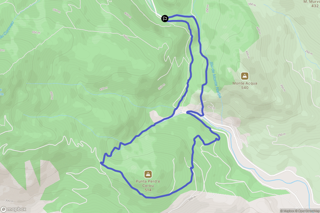 : carte du parcours de randonnée - Italy