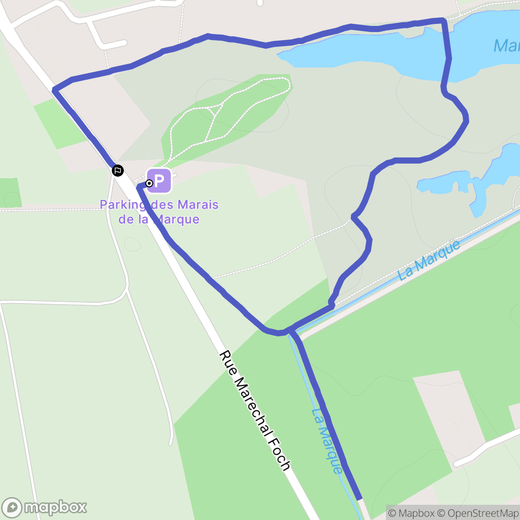 Fretin : carte du parcours de randonnée - France