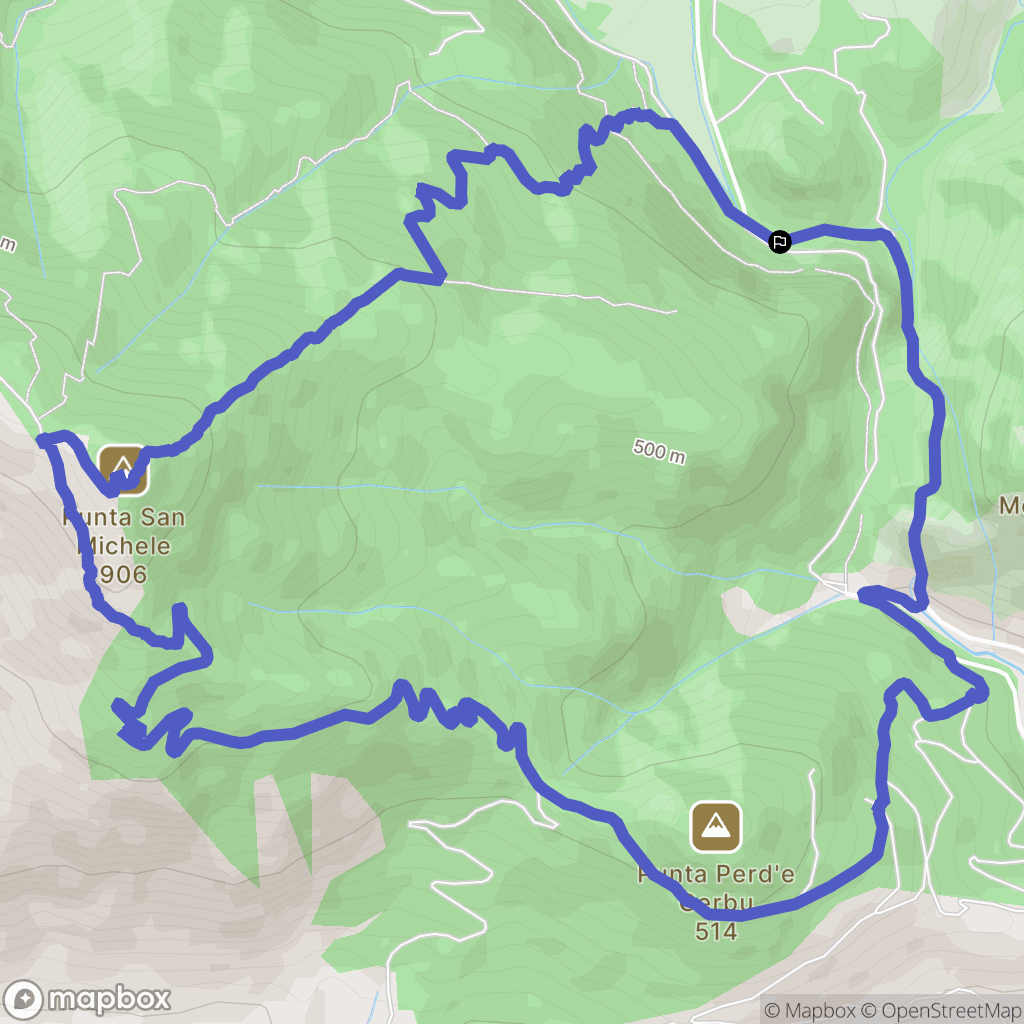 : carte du parcours de randonnée - Italy