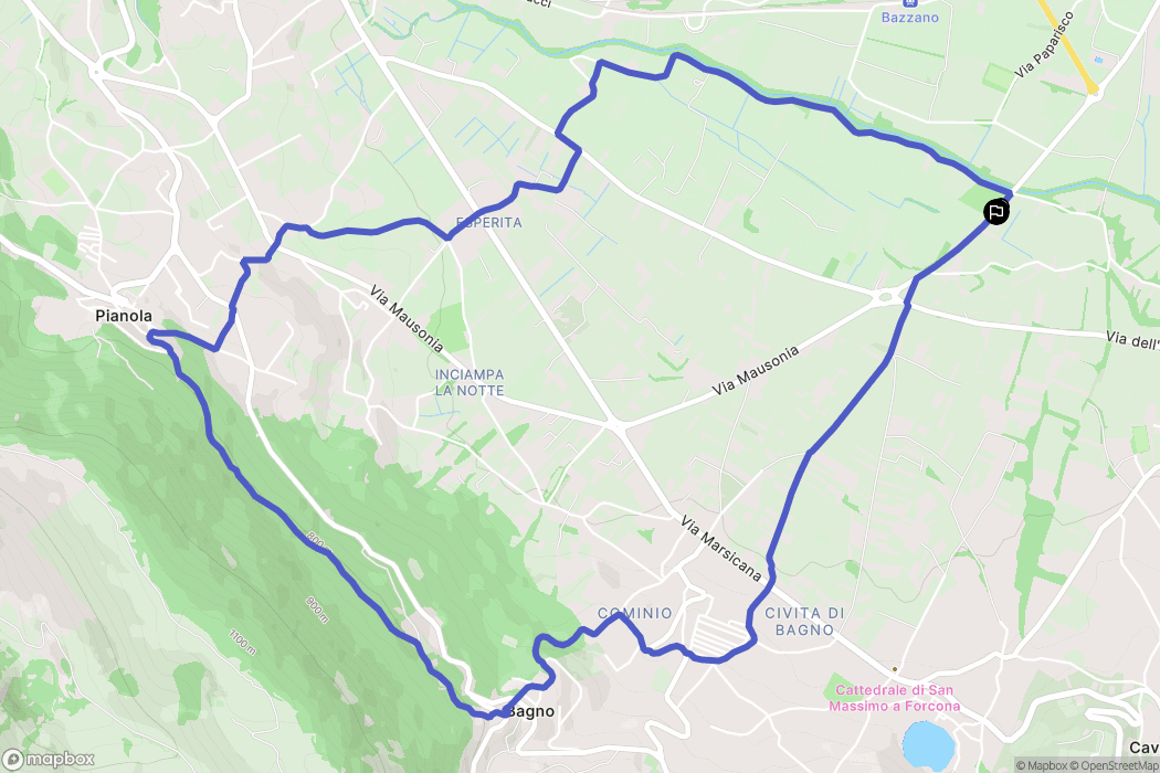  : carte du parcours de randonnée - Italy