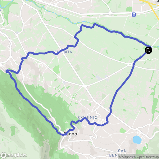  : carte du parcours de randonnée - Italy