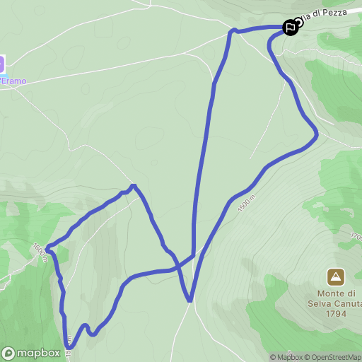  : carte du parcours de randonnée - Italy