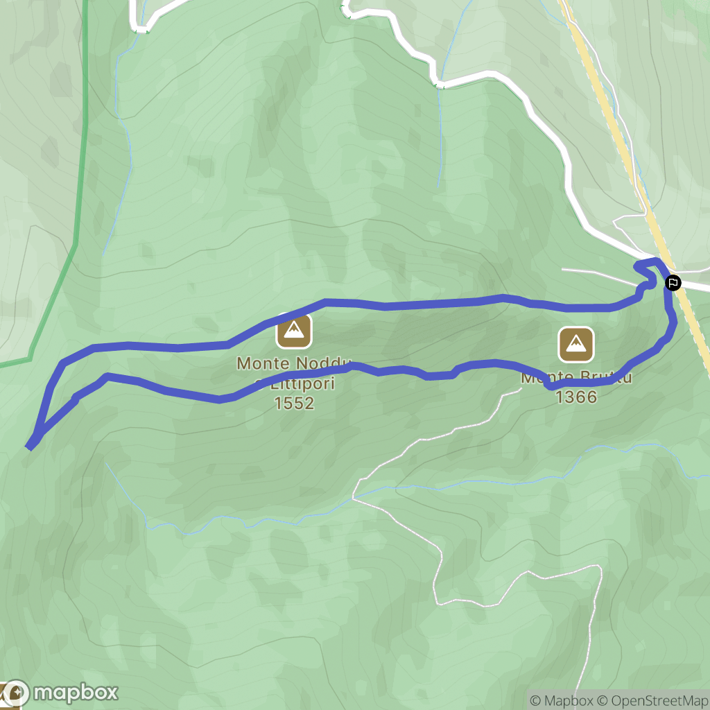 : carte du parcours de randonnée - Italy