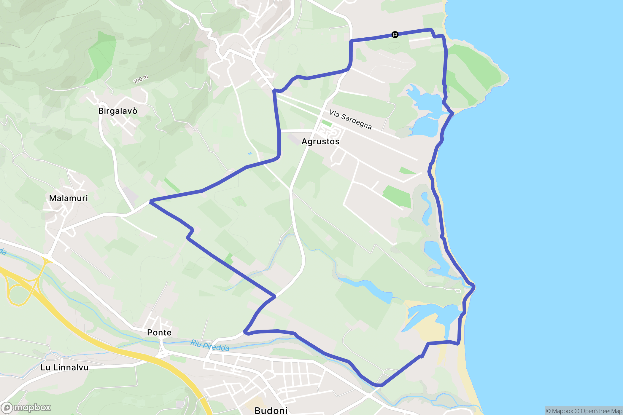  : carte du parcours de randonnée - Italy