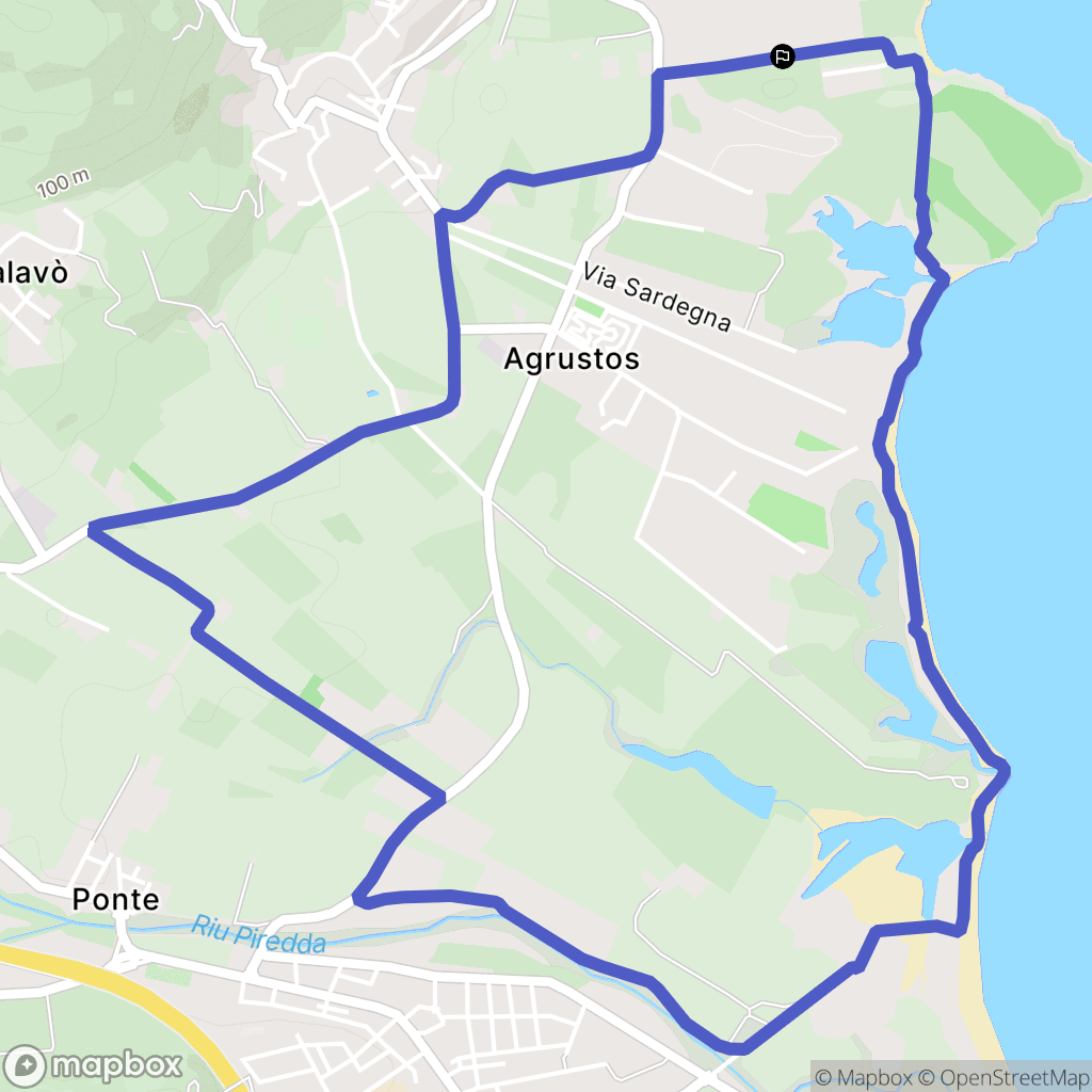 : carte du parcours de randonnée - Italy