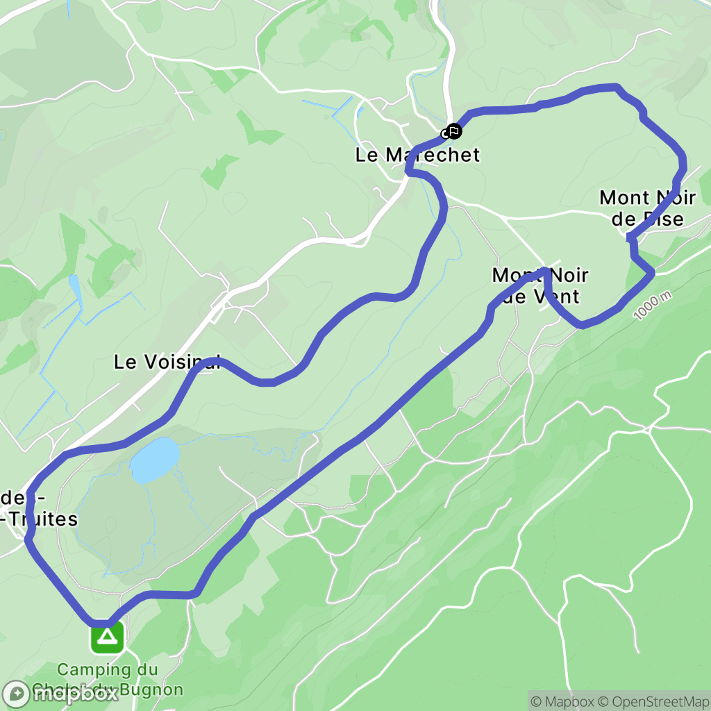 Lac-des-Rouges-Truites : carte du parcours de randonnée - France