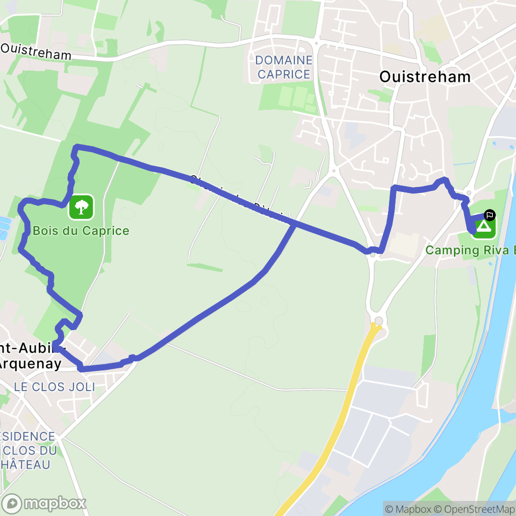 Ouistreham : carte du parcours de randonnée - France