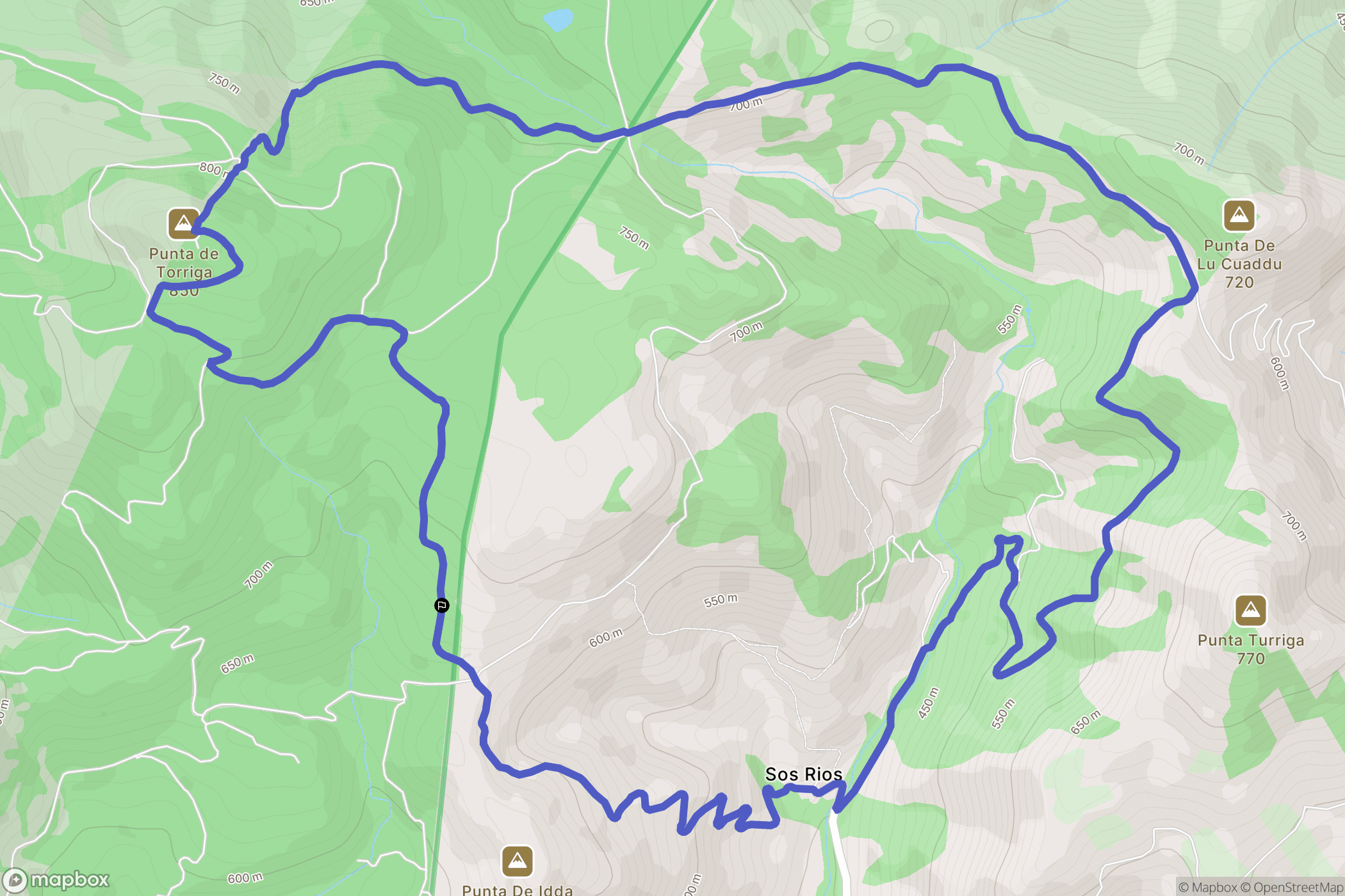 : carte du parcours de randonnée - Italy