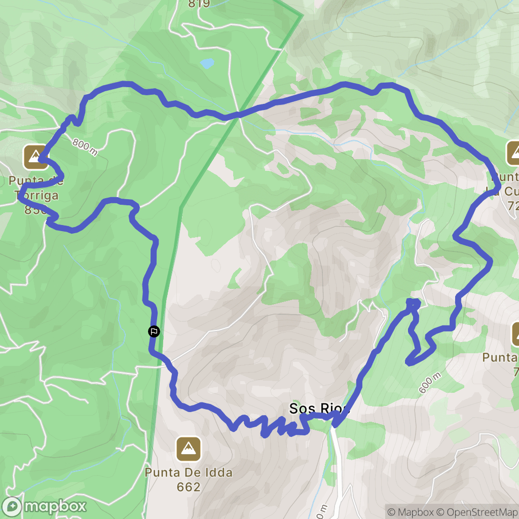 : carte du parcours de randonnée - Italy