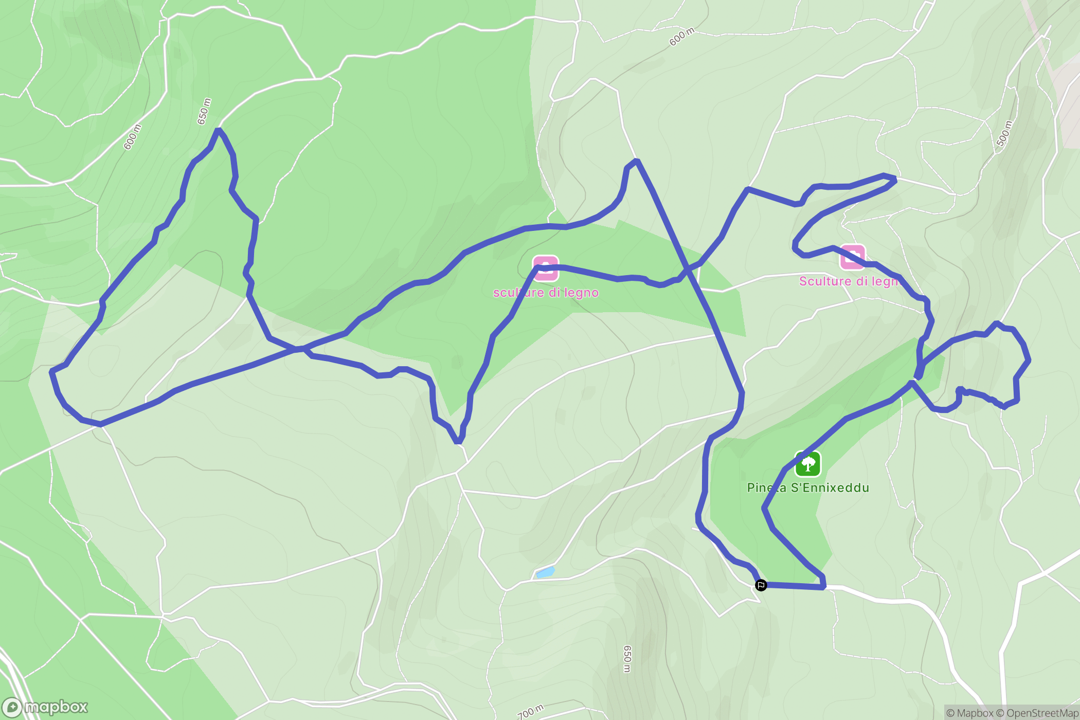 : carte du parcours de randonnée - Italy