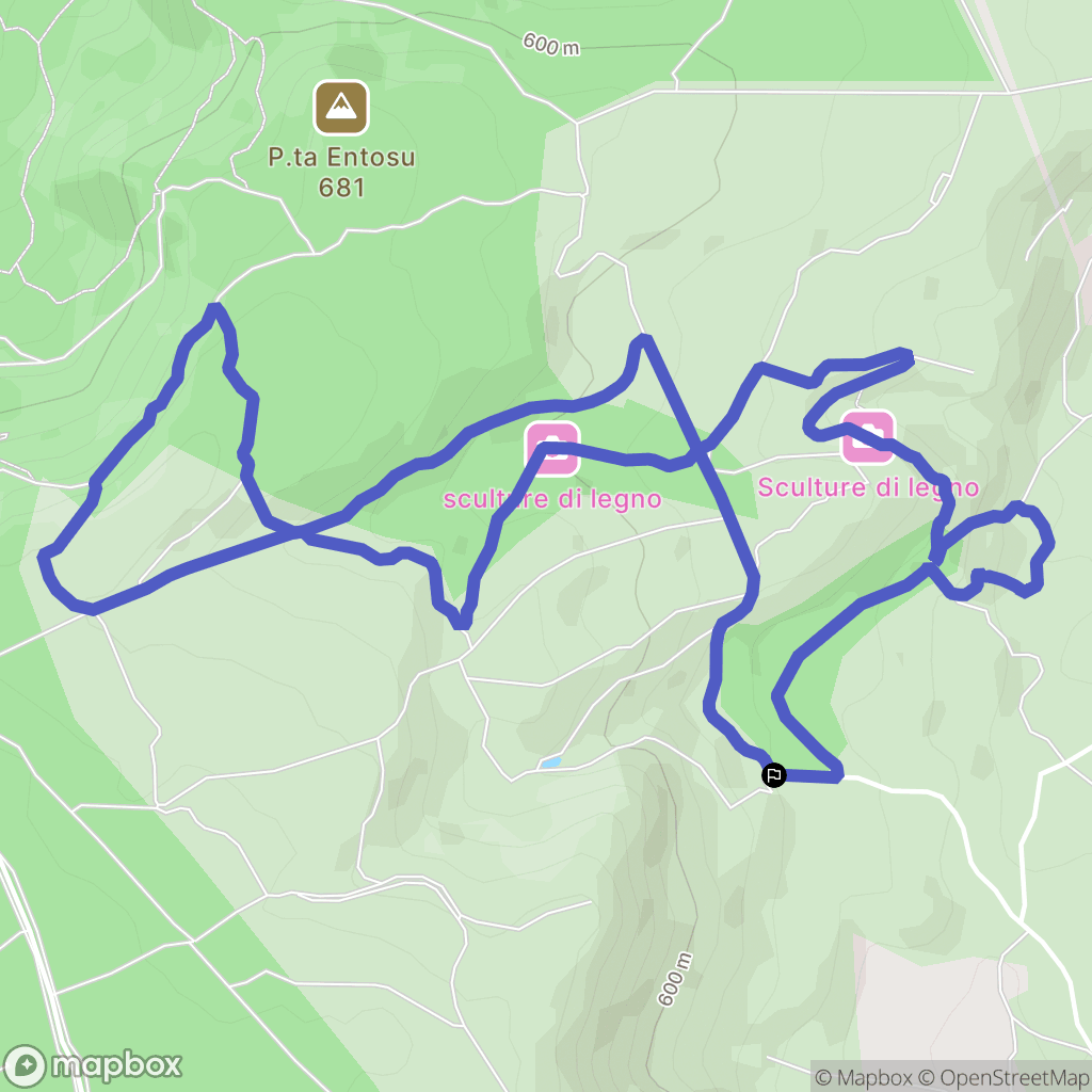 : carte du parcours de randonnée - Italy
