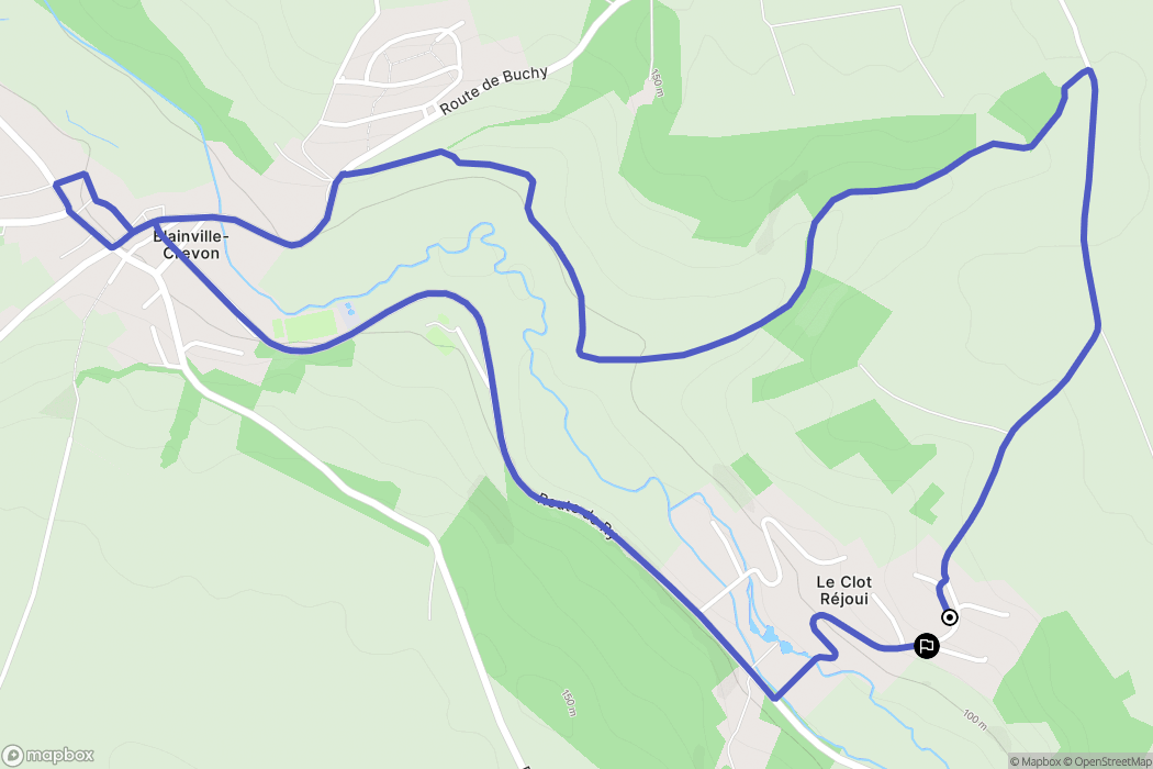Catenay : carte du parcours de randonnée - France