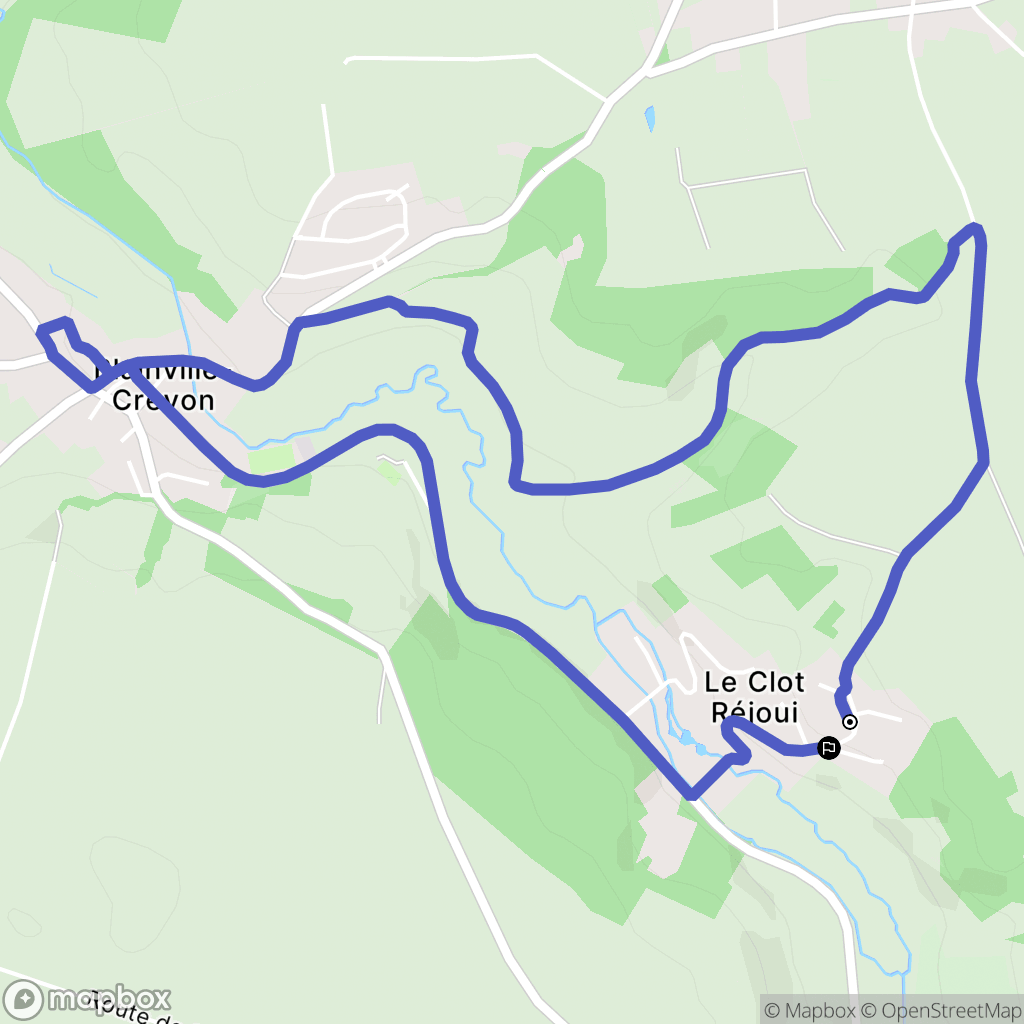 Catenay : carte du parcours de randonnée - France
