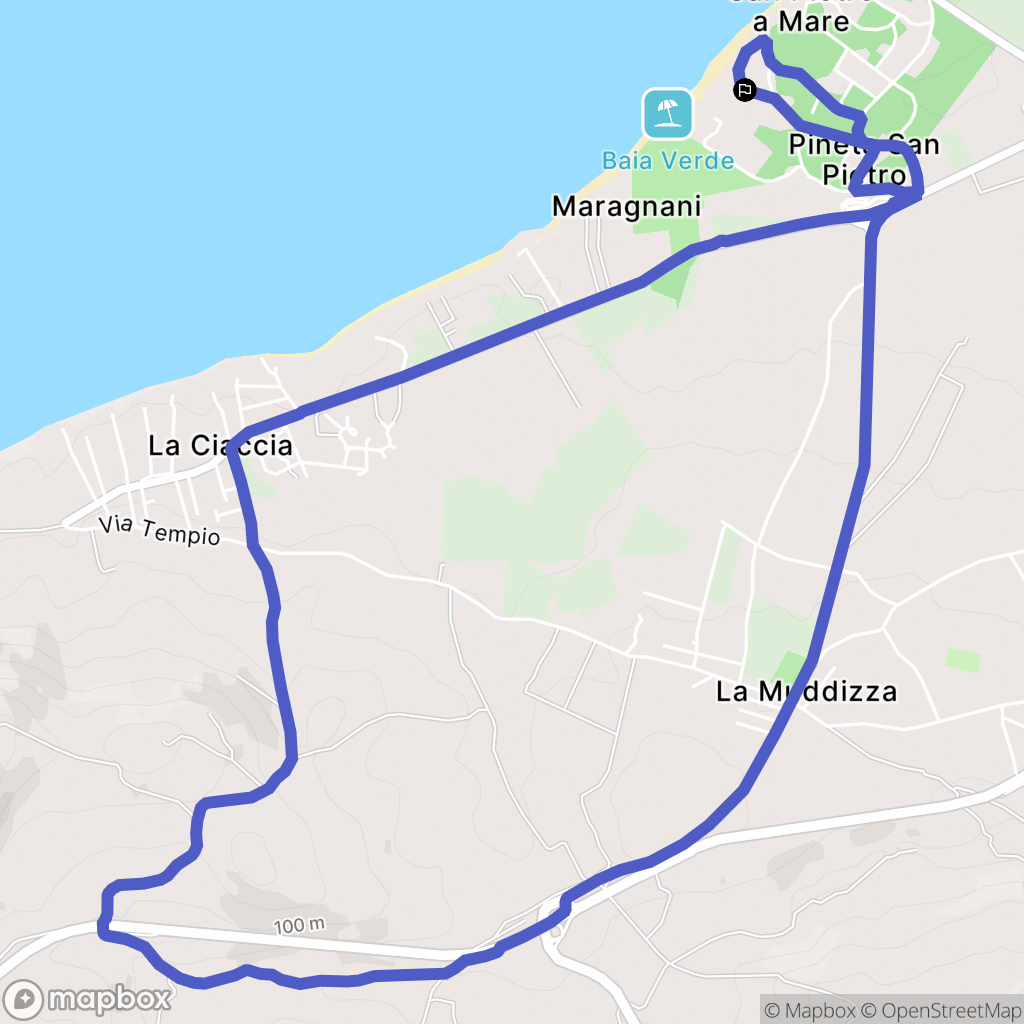 San Pietro a Mare : carte du parcours de randonnée - Italy