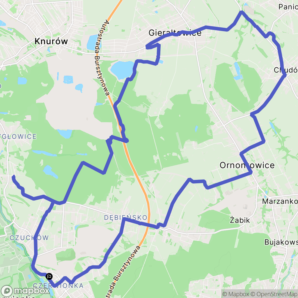 Czerwionka-Leszczyny: mapa trasy - Poland