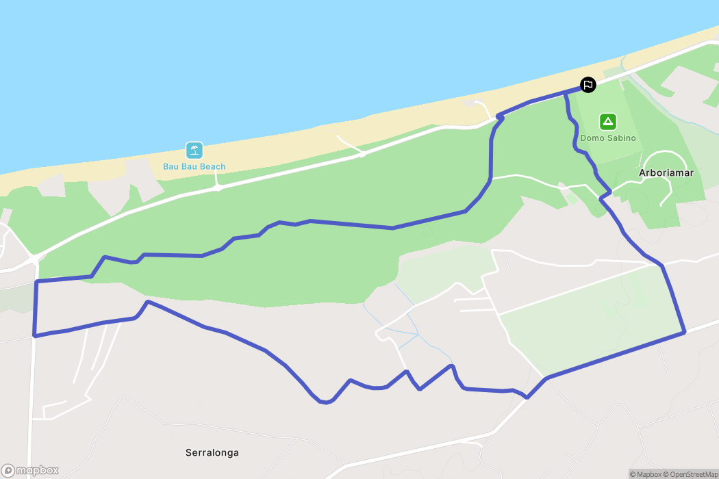 Arboriamar : carte du parcours de randonnée - Italy