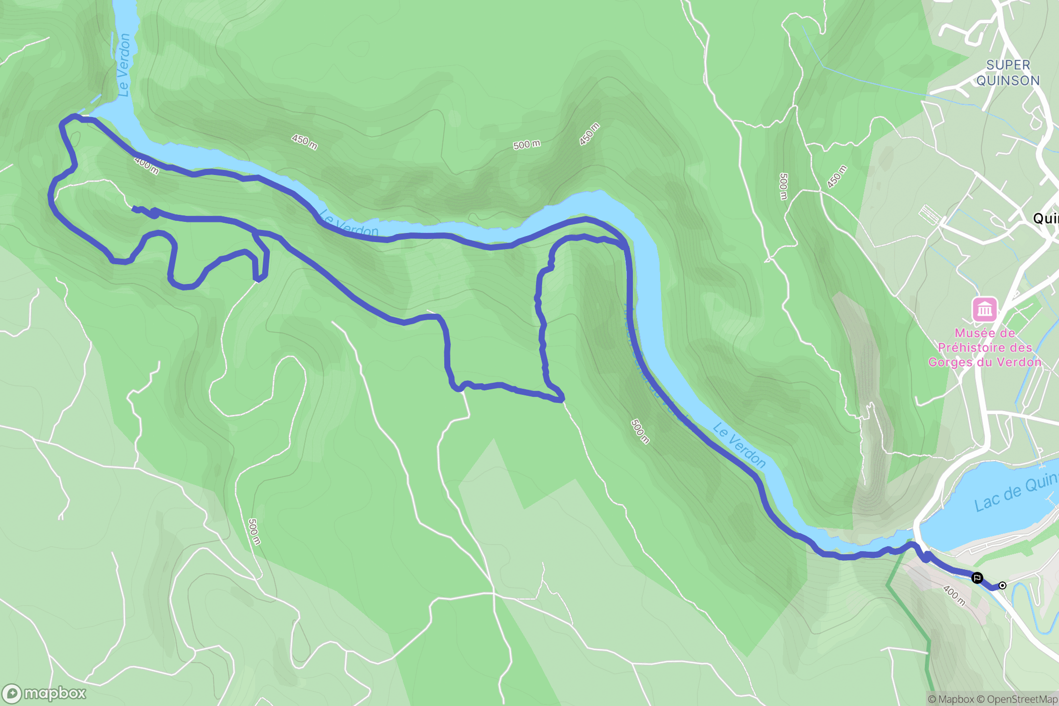 Montmeyan : carte du parcours de randonnée - France