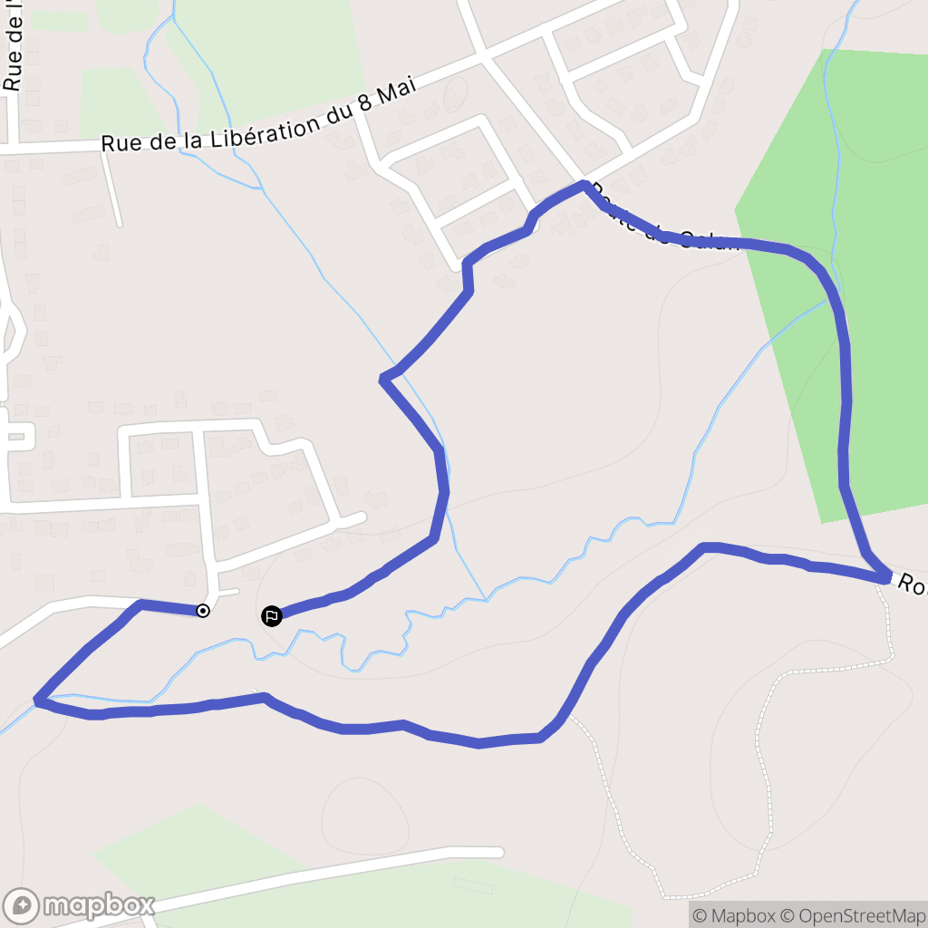 Plouay : carte du parcours de randonnée - France