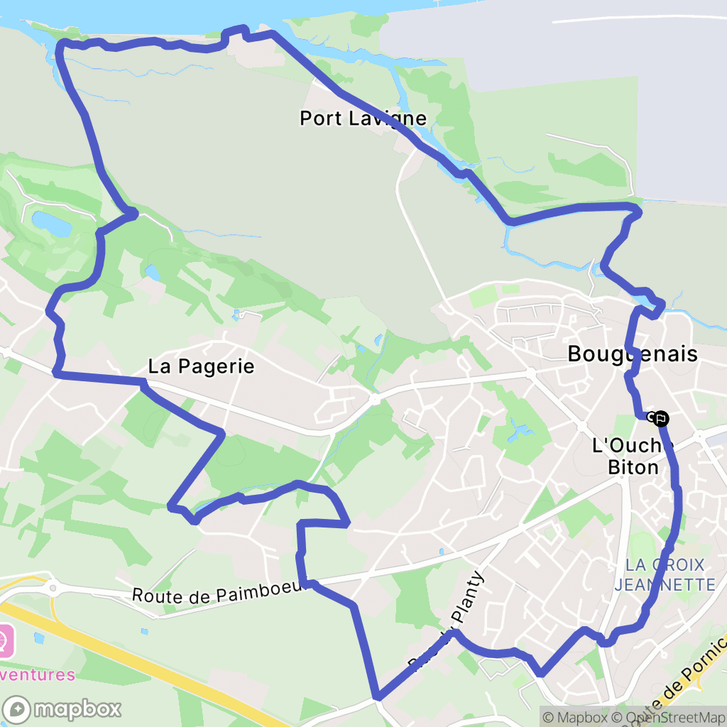 Bouguenais : carte du parcours de randonnée - France