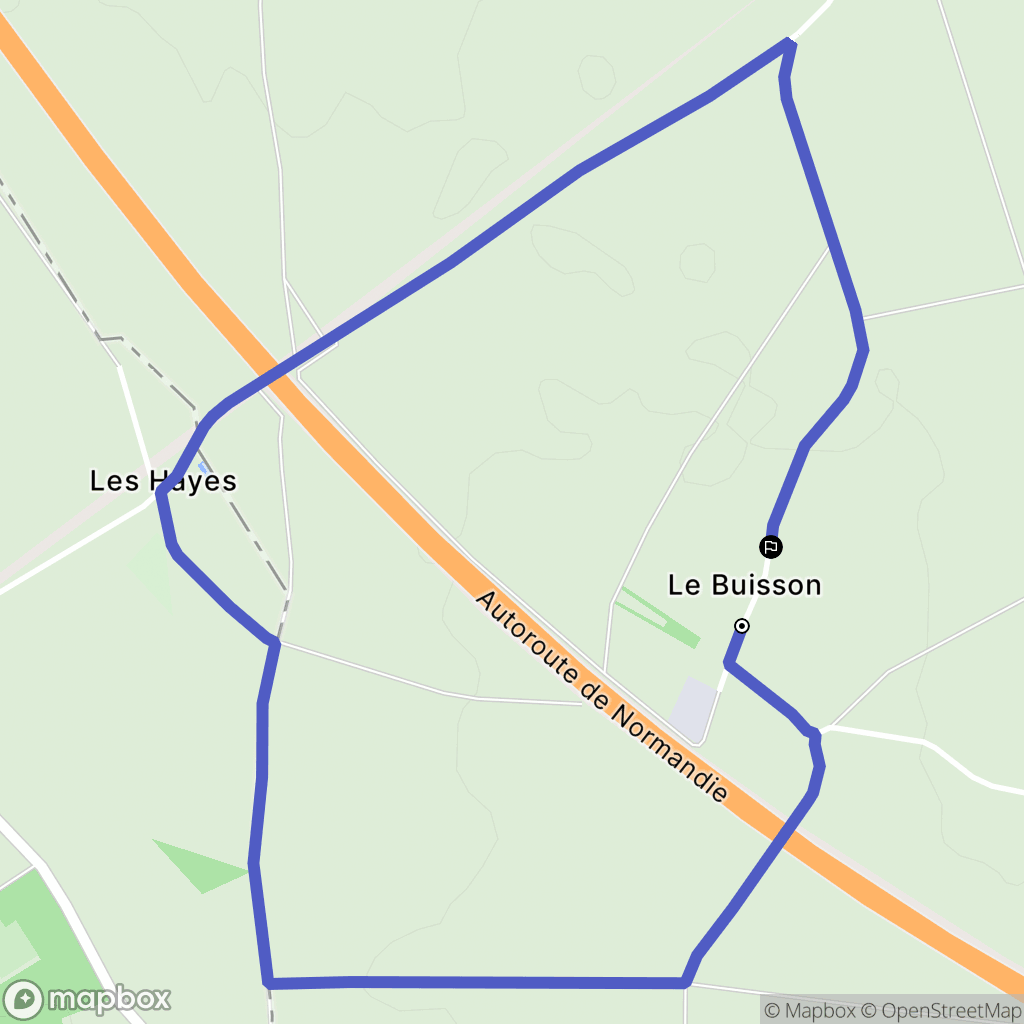 Blaru : carte du parcours de randonnée - France