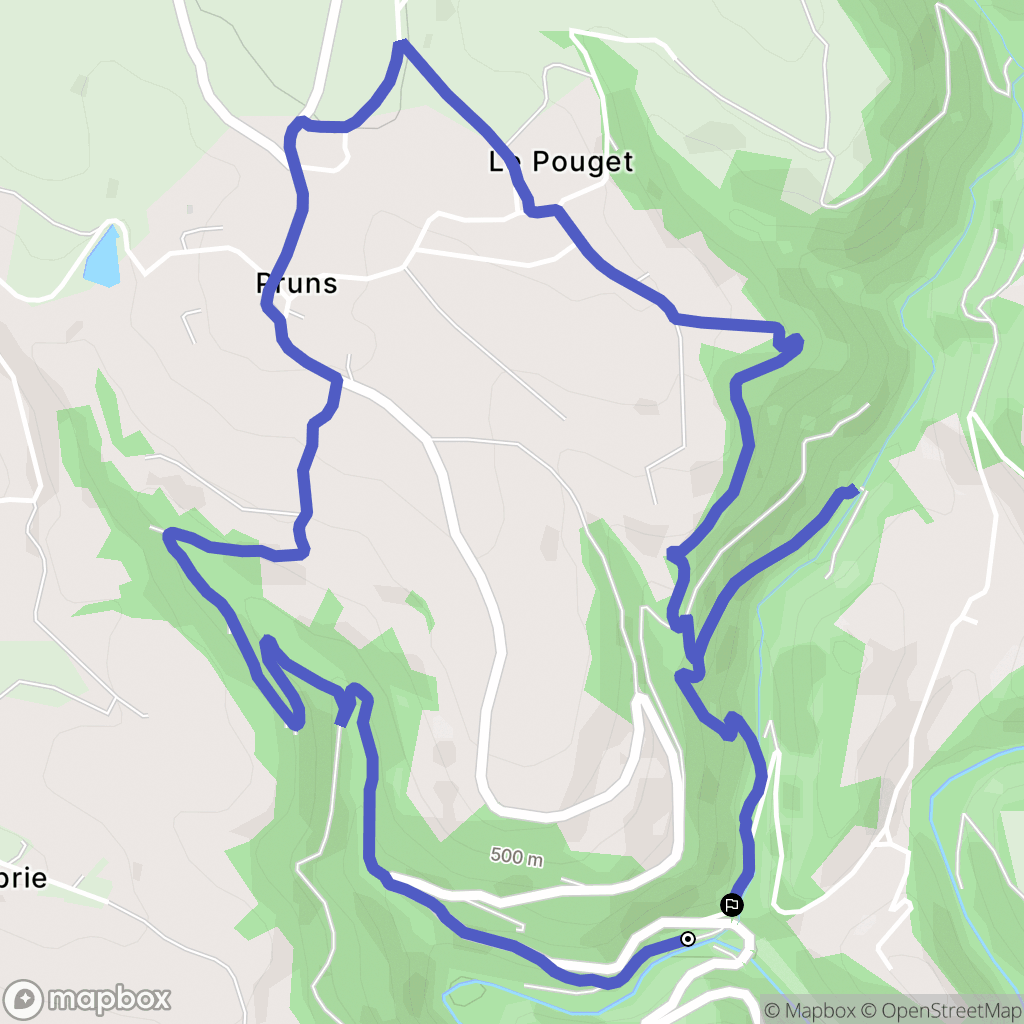 Camboulazet : carte du parcours de randonnée - France