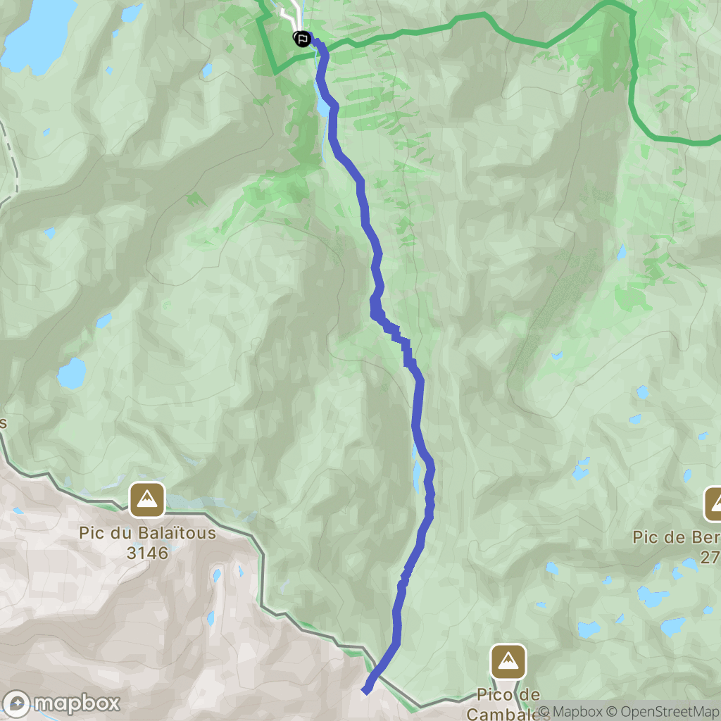 Arrens-Marsous : carte du parcours de randonnée - France
