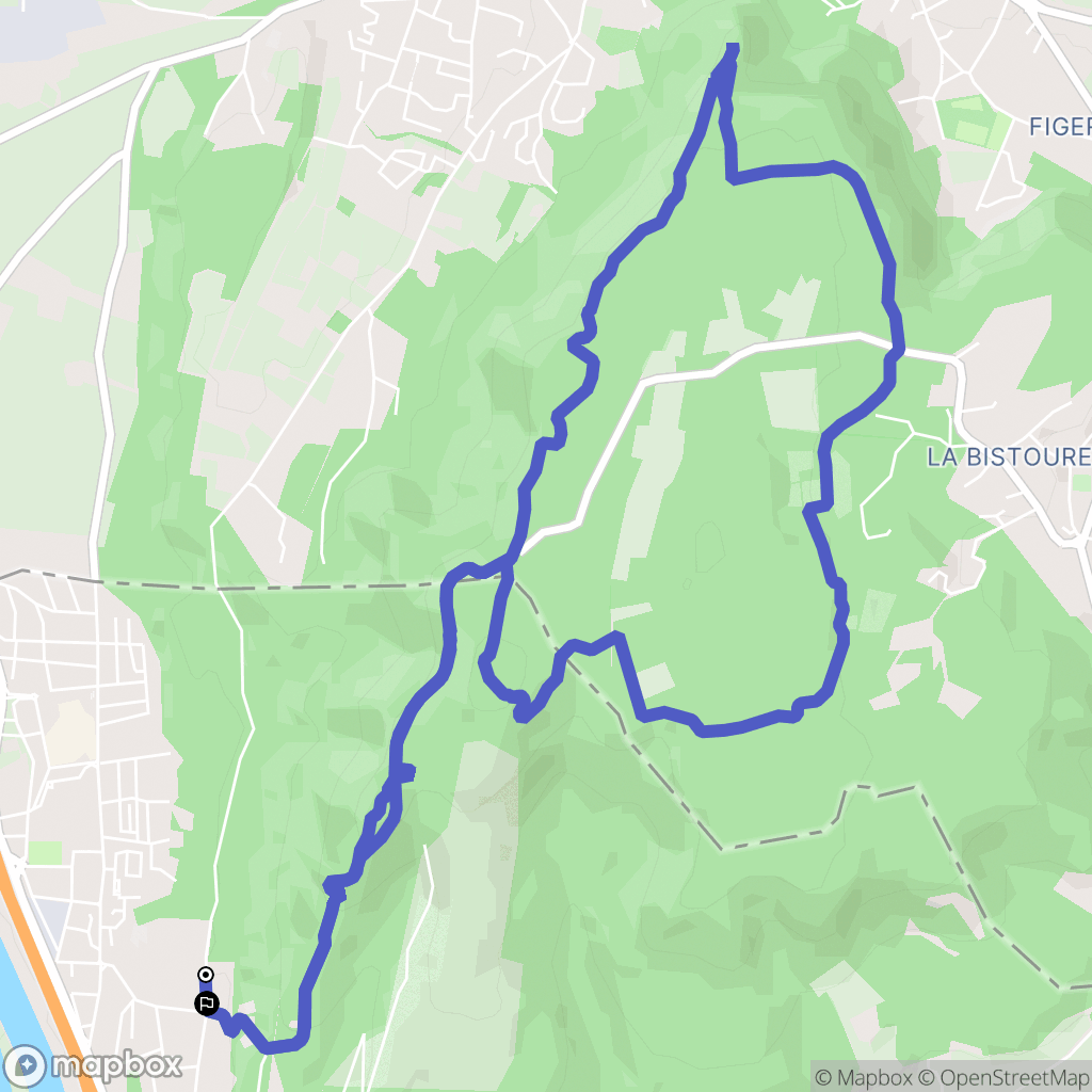Bollène : carte du parcours de randonnée - France